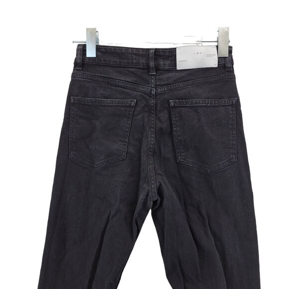 IRO Black Studded Jeans Womens Size 25 High Rise Skinny Ankle Exposed Button Fly - Picture 6 of 14